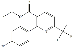 ethyl 2-(4-chlorophenyl)-6-(trifluoromethyl)nicotinate 化学構造式