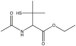 ethyl 2-acetamido-3-mercapto-3-methylbutanoate Struktur