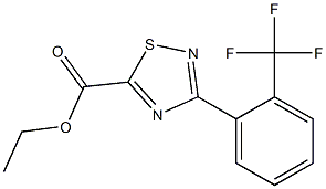 ethyl 3-(2-(trifluoromethyl)phenyl)-1,2,4-thiadiazole-5-carboxylate 化学構造式