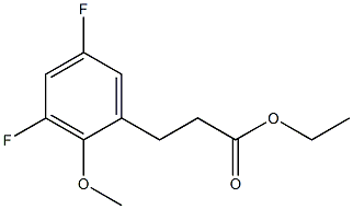 ethyl 3-(3,5-difluoro-2-methoxyphenyl)propanoate Struktur
