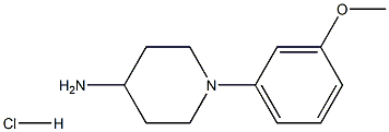 1-(3-methoxyphenyl)piperidin-4-amine hydrochloride,,结构式