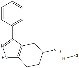 3-phenyl-4,5,6,7-tetrahydro-1H-indazol-5-amine hydrochloride,,结构式