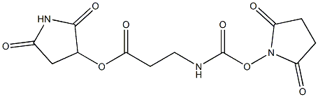 Succinimidyloxycarbonyl-b-alanine-hydroxysuccinimide ester,,结构式