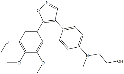 2-(methyl(4-(5-(3,4,5-trimethoxyphenyl)isoxazol-4-yl)phenyl)amino)ethanol Structure