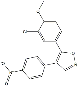 5-(3-chloro-4-methoxyphenyl)-4-(4-nitrophenyl)isoxazole Structure