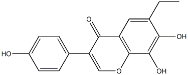 6-ethyl-7,8-dihydroxy-3-(4-hydroxyphenyl)-4H-chromen-4-one Structure