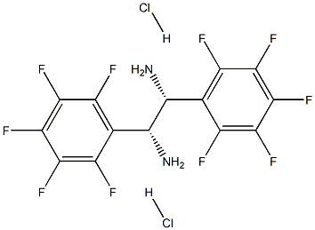 (R,R)-1,2-二(五氟苯基)-1,2-乙二胺二盐酸盐 结构式