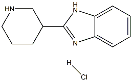 2-Piperidin-3-yl-1H-benzoimidazole hydrochloride 结构式