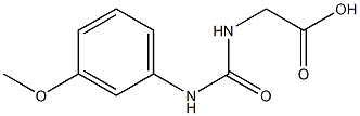 ({[(3-methoxyphenyl)amino]carbonyl}amino)acetic acid,,结构式