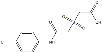 ({2-[(4-chlorophenyl)amino]-2-oxoethyl}sulfonyl)acetic acid Struktur
