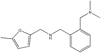 ({2-[(dimethylamino)methyl]phenyl}methyl)[(5-methylfuran-2-yl)methyl]amine,,结构式