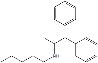 (1,1-diphenylpropan-2-yl)(pentyl)amine,,结构式