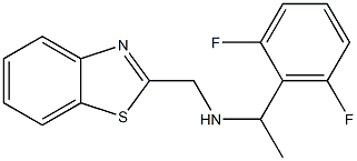 (1,3-benzothiazol-2-ylmethyl)[1-(2,6-difluorophenyl)ethyl]amine,,结构式