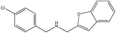 (1-benzofuran-2-ylmethyl)[(4-chlorophenyl)methyl]amine,,结构式