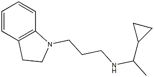 (1-cyclopropylethyl)[3-(2,3-dihydro-1H-indol-1-yl)propyl]amine,,结构式