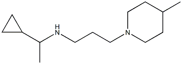 (1-cyclopropylethyl)[3-(4-methylpiperidin-1-yl)propyl]amine Struktur