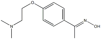(1E)-1-{4-[2-(dimethylamino)ethoxy]phenyl}ethanone oxime Struktur