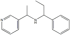 (1-phenylpropyl)[1-(pyridin-3-yl)ethyl]amine,,结构式
