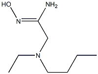 (1Z)-2-[butyl(ethyl)amino]-N'-hydroxyethanimidamide,,结构式