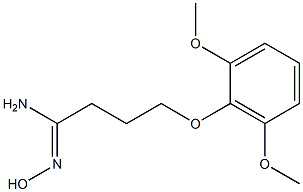 (1Z)-4-(2,6-dimethoxyphenoxy)-N'-hydroxybutanimidamide Struktur