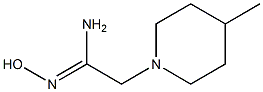 (1Z)-N'-hydroxy-2-(4-methylpiperidin-1-yl)ethanimidamide 结构式