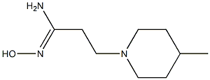 (1Z)-N'-hydroxy-3-(4-methylpiperidin-1-yl)propanimidamide Structure
