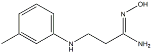 (1Z)-N'-hydroxy-3-[(3-methylphenyl)amino]propanimidamide Structure