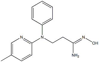 (1Z)-N'-hydroxy-3-[(5-methylpyridin-2-yl)(phenyl)amino]propanimidamide 结构式