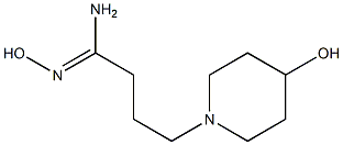 (1Z)-N'-hydroxy-4-(4-hydroxypiperidin-1-yl)butanimidamide Structure