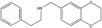 (2,3-dihydro-1,4-benzodioxin-6-ylmethyl)(2-phenylethyl)amine 化学構造式