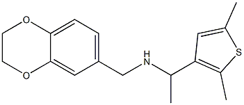 (2,3-dihydro-1,4-benzodioxin-6-ylmethyl)[1-(2,5-dimethylthiophen-3-yl)ethyl]amine Struktur
