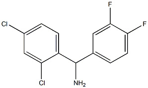(2,4-dichlorophenyl)(3,4-difluorophenyl)methanamine Structure