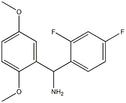 (2,4-difluorophenyl)(2,5-dimethoxyphenyl)methanamine Struktur