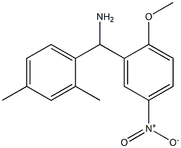 (2,4-dimethylphenyl)(2-methoxy-5-nitrophenyl)methanamine Structure