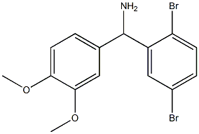 (2,5-dibromophenyl)(3,4-dimethoxyphenyl)methanamine 结构式