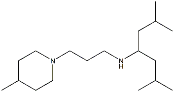 (2,6-dimethylheptan-4-yl)[3-(4-methylpiperidin-1-yl)propyl]amine,,结构式