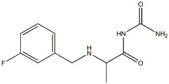 (2-{[(3-fluorophenyl)methyl]amino}propanoyl)urea Structure