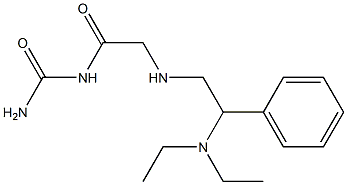 (2-{[2-(diethylamino)-2-phenylethyl]amino}acetyl)urea Structure