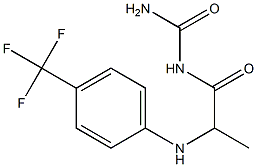 (2-{[4-(trifluoromethyl)phenyl]amino}propanoyl)urea,,结构式