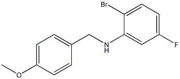 (2-bromo-5-fluorophenyl)(4-methoxyphenyl)methylamine Structure
