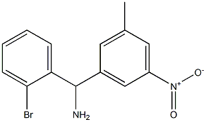 (2-bromophenyl)(3-methyl-5-nitrophenyl)methanamine 化学構造式