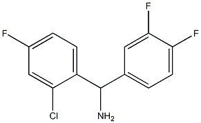 (2-chloro-4-fluorophenyl)(3,4-difluorophenyl)methanamine Structure