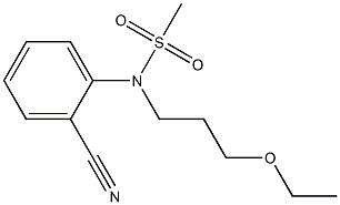 (2-cyanophenyl)-N-(3-ethoxypropyl)methanesulfonamide,,结构式