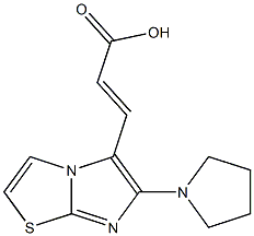 (2E)-3-(6-pyrrolidin-1-ylimidazo[2,1-b][1,3]thiazol-5-yl)acrylic acid,,结构式