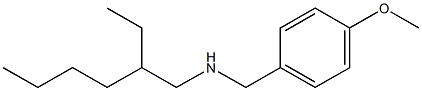 (2-ethylhexyl)[(4-methoxyphenyl)methyl]amine 化学構造式