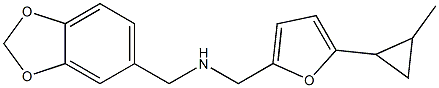 (2H-1,3-benzodioxol-5-ylmethyl)({[5-(2-methylcyclopropyl)furan-2-yl]methyl})amine
