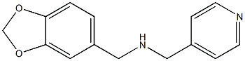 (2H-1,3-benzodioxol-5-ylmethyl)(pyridin-4-ylmethyl)amine Structure