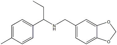 (2H-1,3-benzodioxol-5-ylmethyl)[1-(4-methylphenyl)propyl]amine 结构式