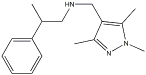 (2-phenylpropyl)[(1,3,5-trimethyl-1H-pyrazol-4-yl)methyl]amine,,结构式