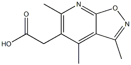 (3,4,6-trimethylisoxazolo[5,4-b]pyridin-5-yl)acetic acid,,结构式